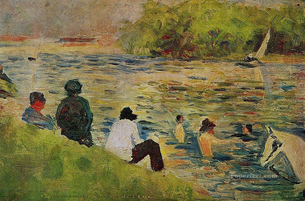 the bank of the seine 1884 Oil Paintings